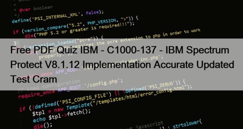 Free PDF Quiz IBM - C1000-137 - IBM ...